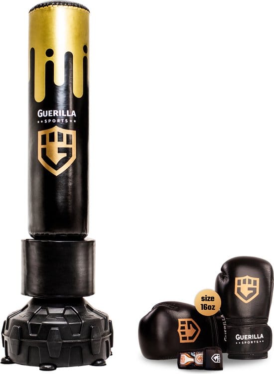 Guerilla Sports – Staande Bokszak met handschoenen