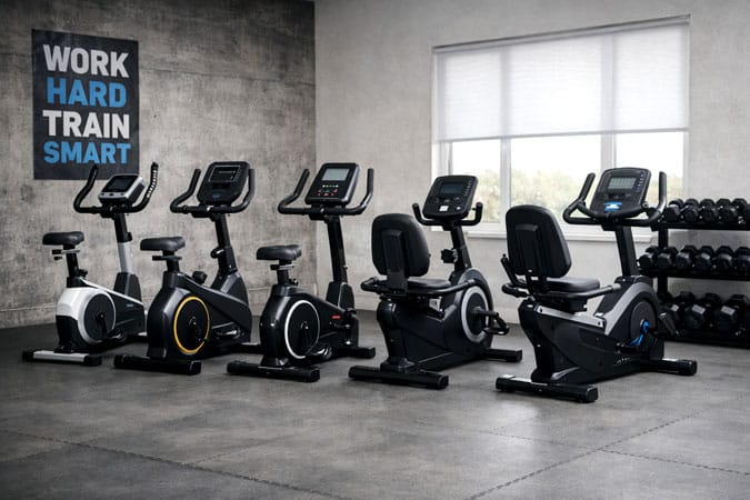 Testopstelling hometrainers - Fitnessspecialisten
